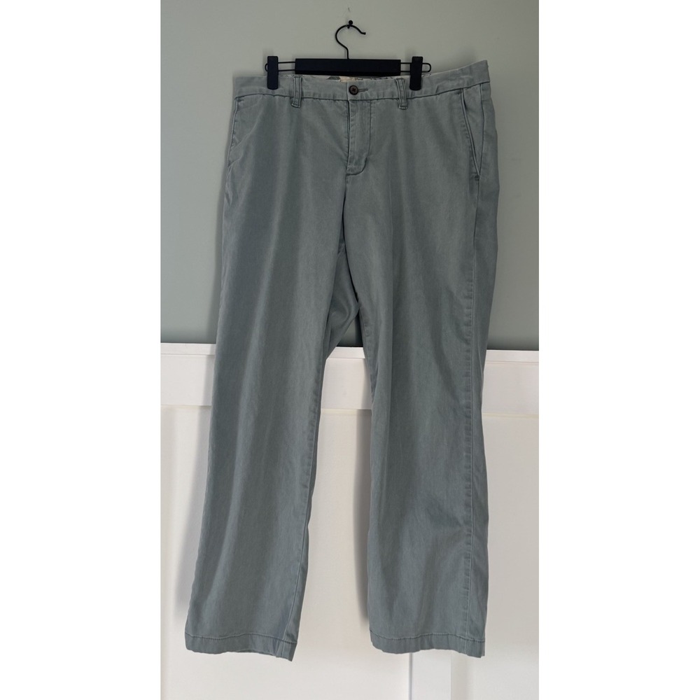 Tommy Bahama‎ Pants Men 36 Casual Sea Salt Blue Chino Flat Front Cotton Trousers